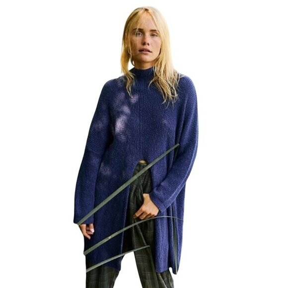 Free People Free People Beach Coco Tunic Sweater Color Vanguard Rare Size L - Picture 4 of 13